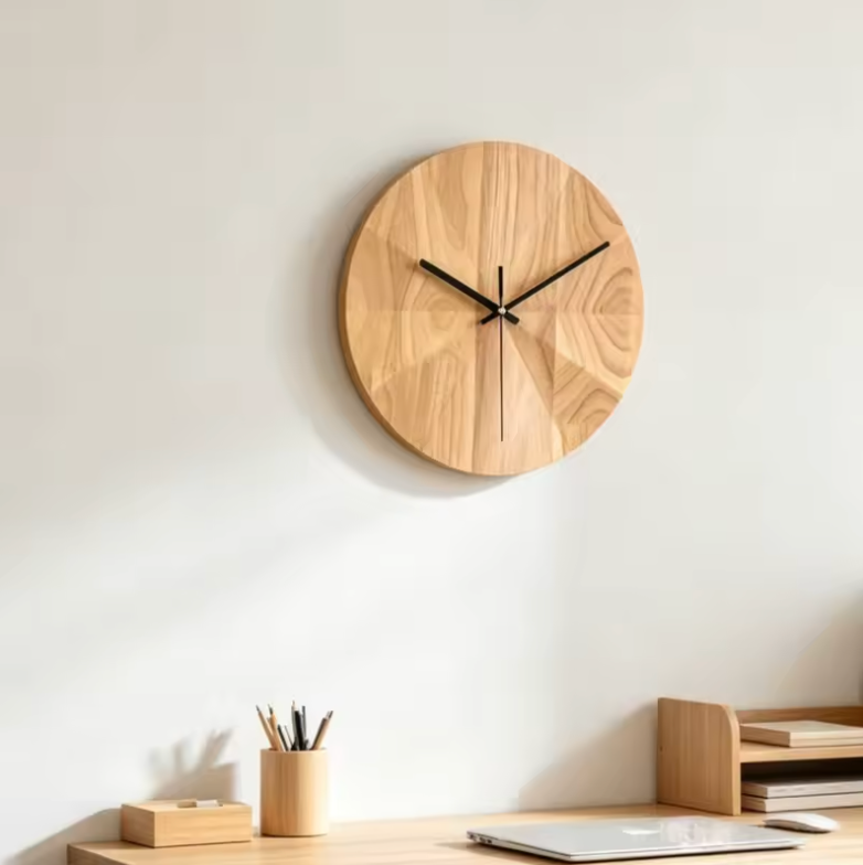 La Premium - Horloge Murale Bois Authentique | Silencieuse