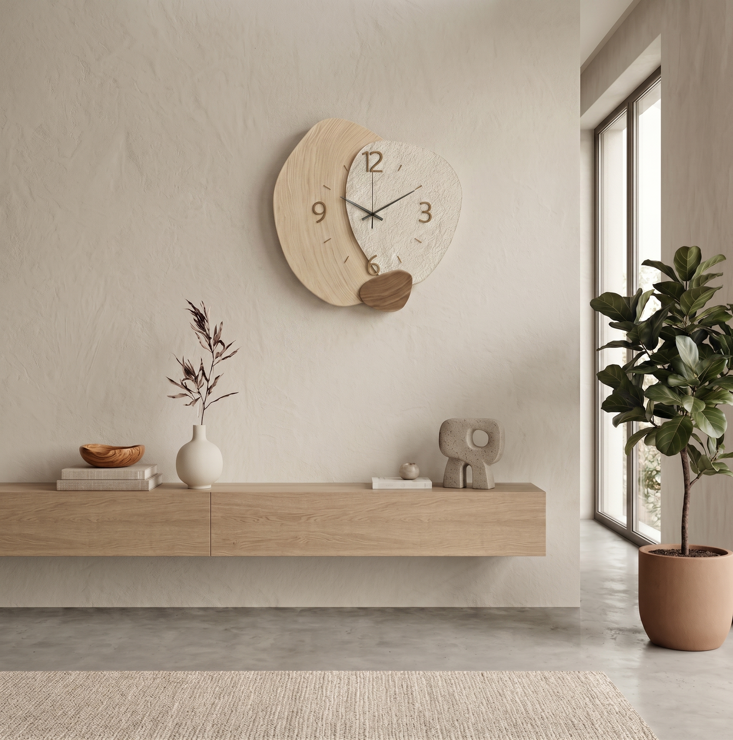 L'Aboutie - Horloge Murale Design Moderne | Silencieuse