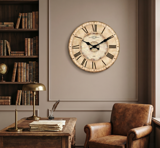 L'Historique - Horloge Murale Vintage Intemporelle | Silencieuse