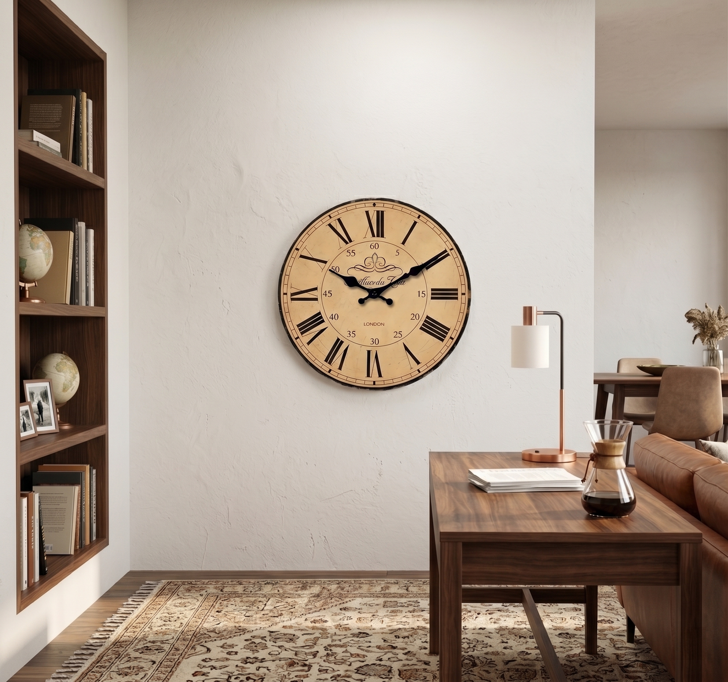 La Médiévale - Horloge Murale Vintage Distinguée | Silencieuse