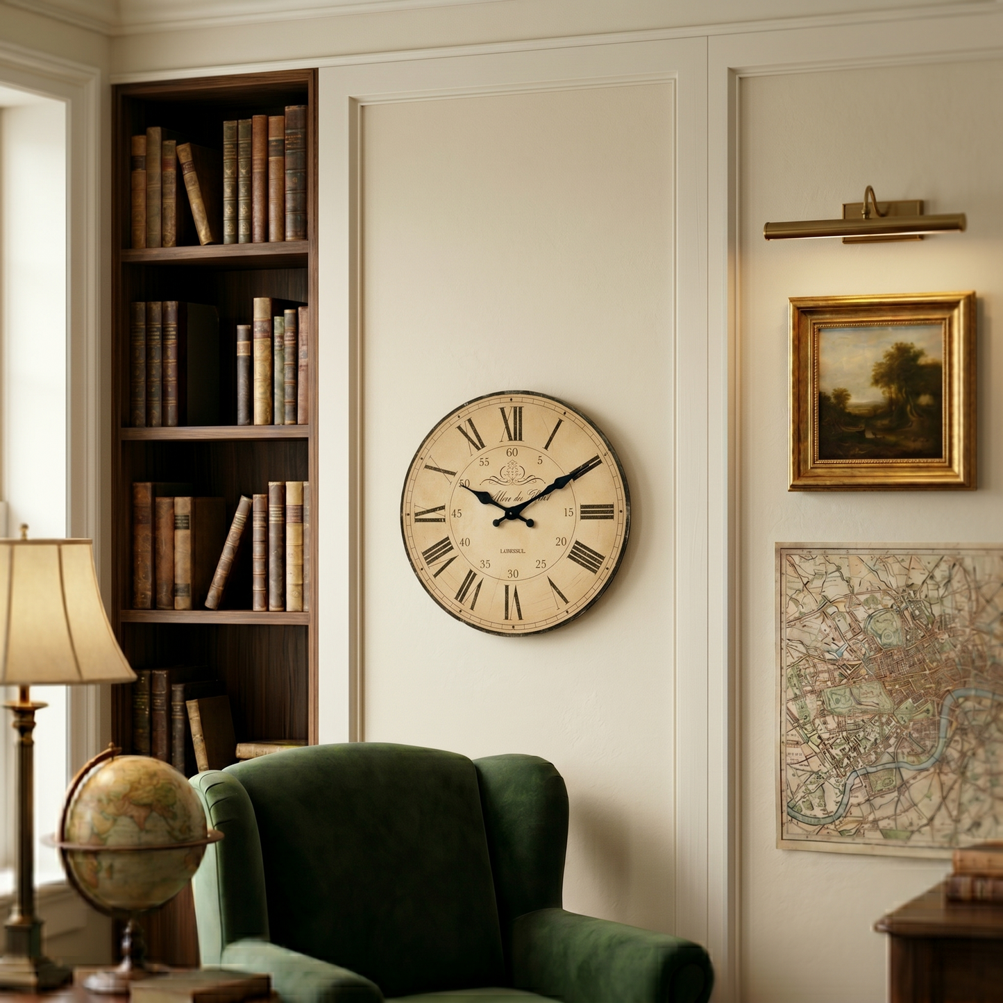 La Médiévale - Horloge Murale Vintage Distinguée | Silencieuse
