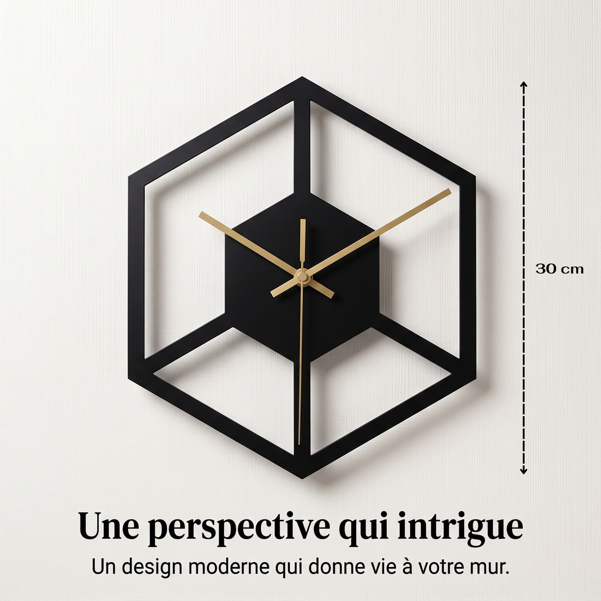 L'Hexagone - Horloge Murale Design