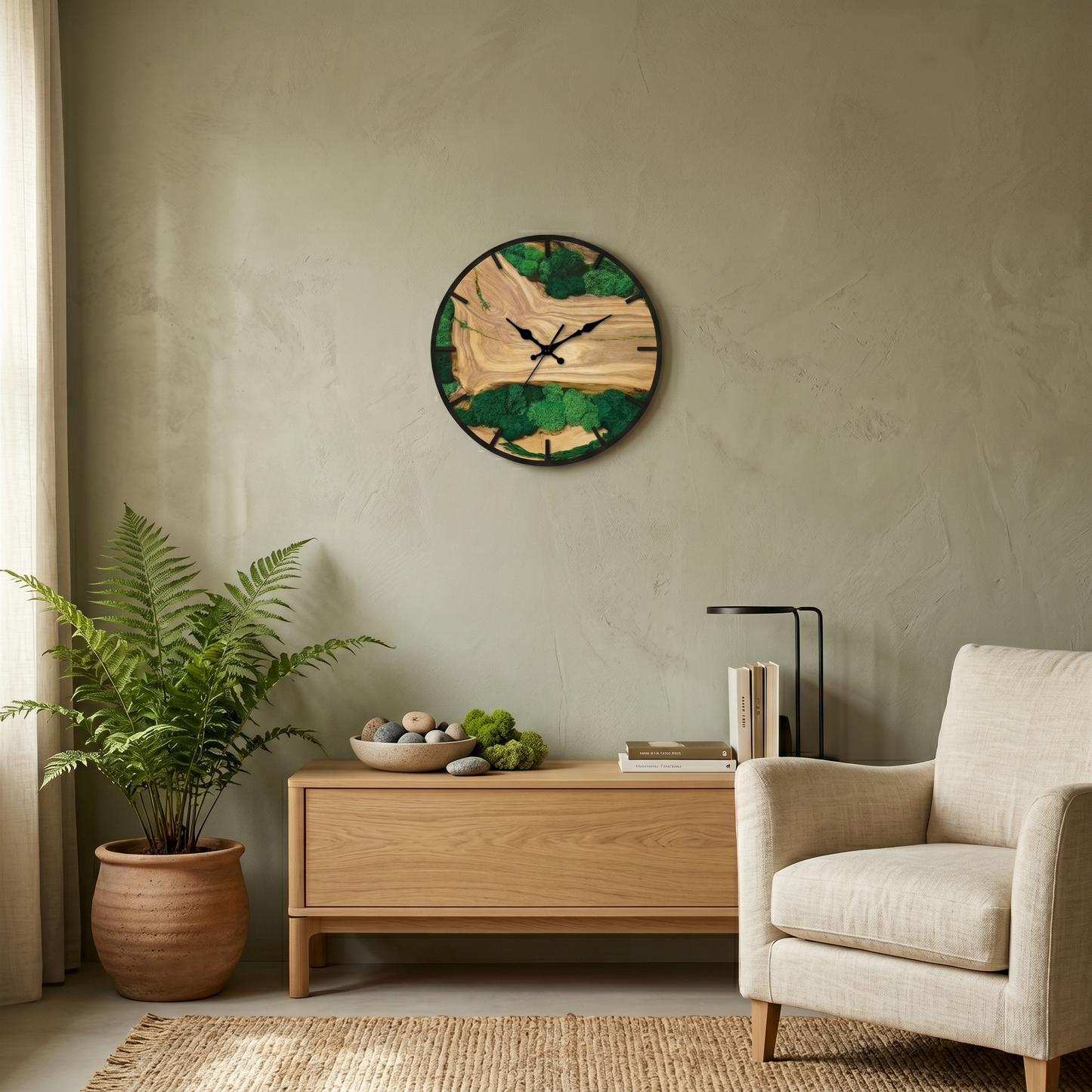 La Végétale - Horloge Murale Design Raffinée | Silencieuse