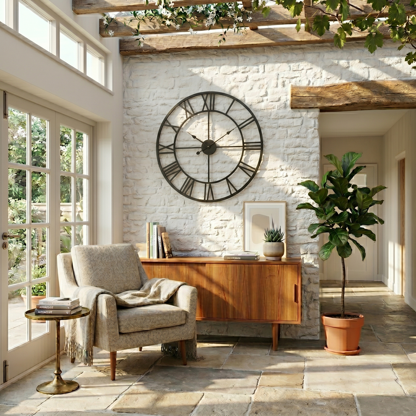 La Romaine - Horloge Murale Design Contemporaine | Silencieuse