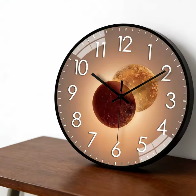 La Lumineuse - Horloge Murale Design Unique | Silencieuse