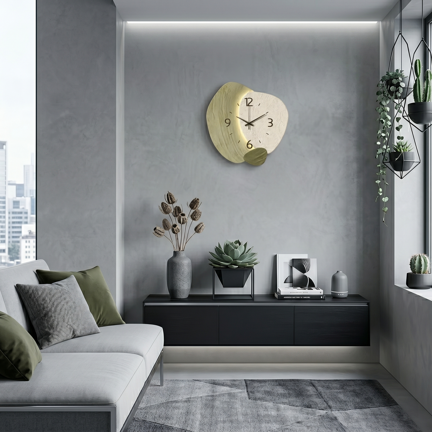L'Aboutie - Horloge Murale Design Moderne | Silencieuse