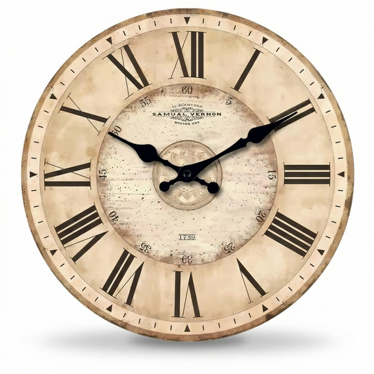 L'Historique - Horloge Murale Vintage Intemporelle | Silencieuse