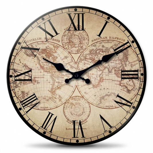 La Navigatrice - Horloge Murale Vintage Intemporelle | Silencieuse