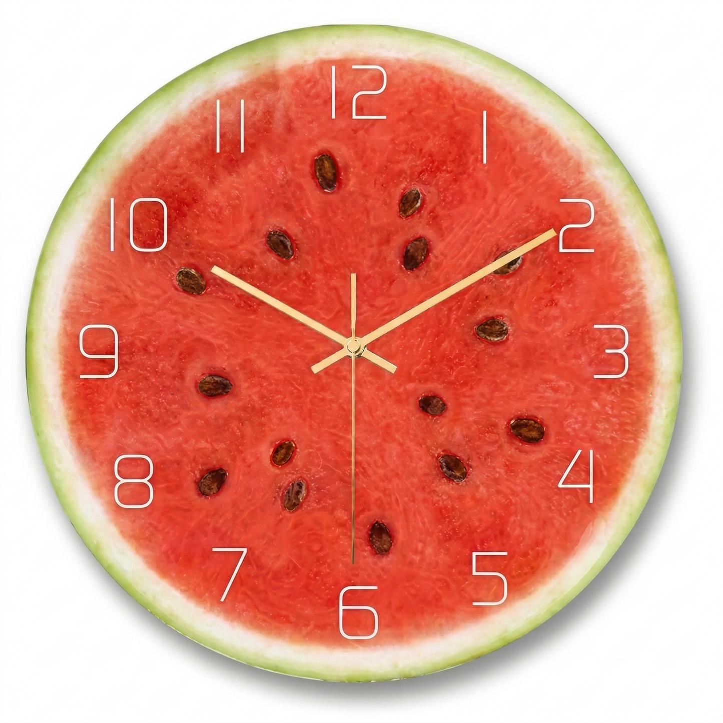 La Pastèque - Horloge Murale Originale Fruitée | Silencieuse