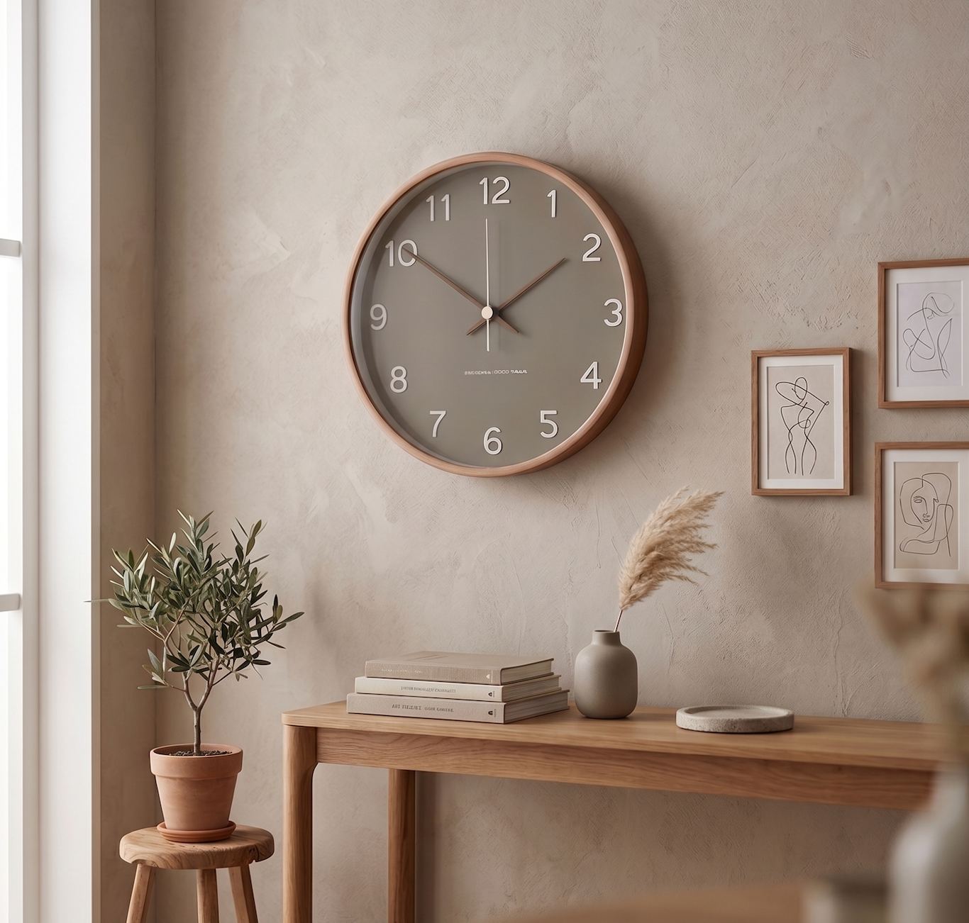 L'Intemporelle - Horloge Murale Bois Authentique | Silencieuse