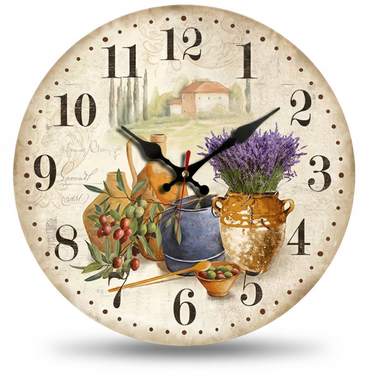 L'Azuréennes - Horloge Murale Vintage Chaleureuse | Silencieuse