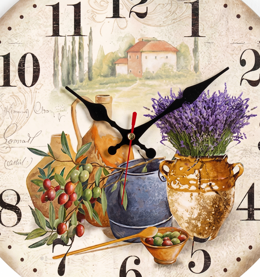 L'Azuréennes - Horloge Murale Vintage Chaleureuse | Silencieuse