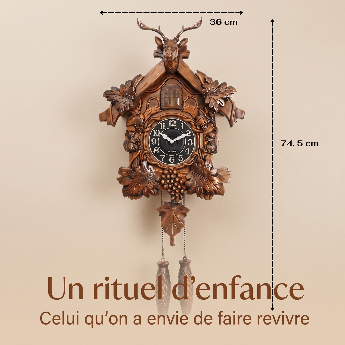 La Chasseuse - Horloge Coucou