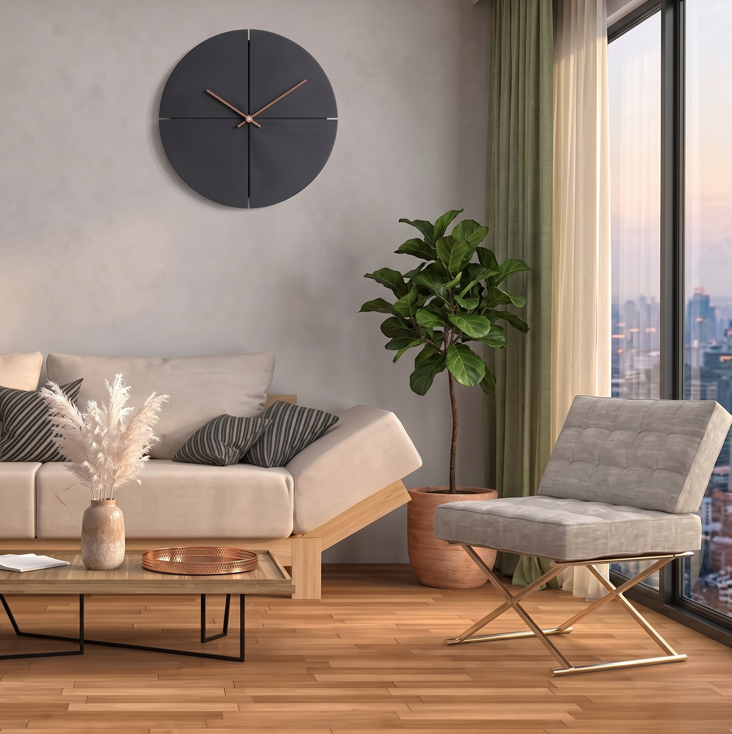 La Nocturne - Horloge Murale Design Moderne | Silencieuse