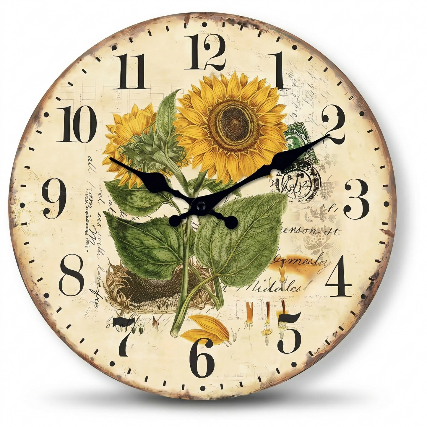 La Solaire - Horloge Murale Vintage Raffinée | Silencieuse